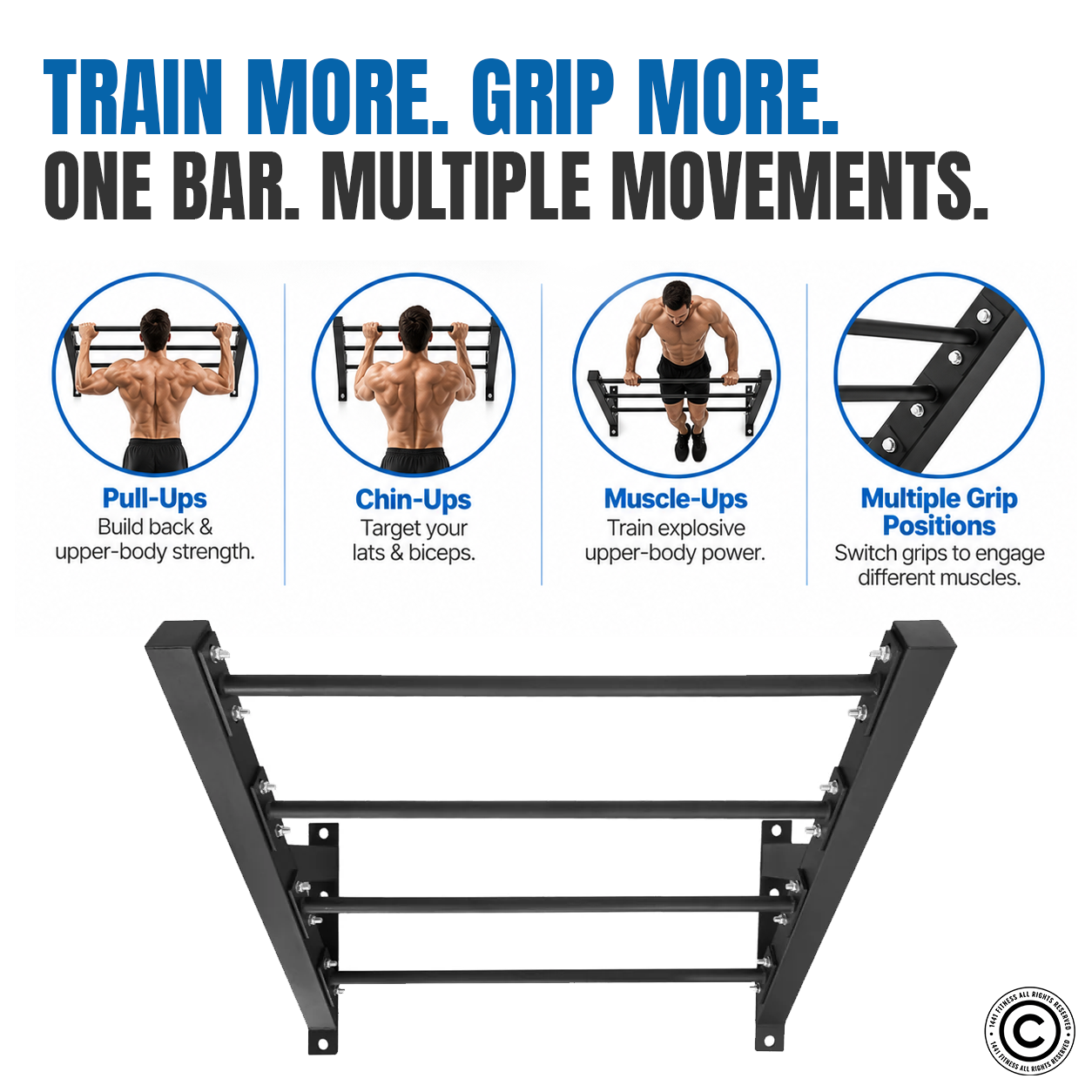 1441 Fitness Incline Multi Grip Pull Up Bar
