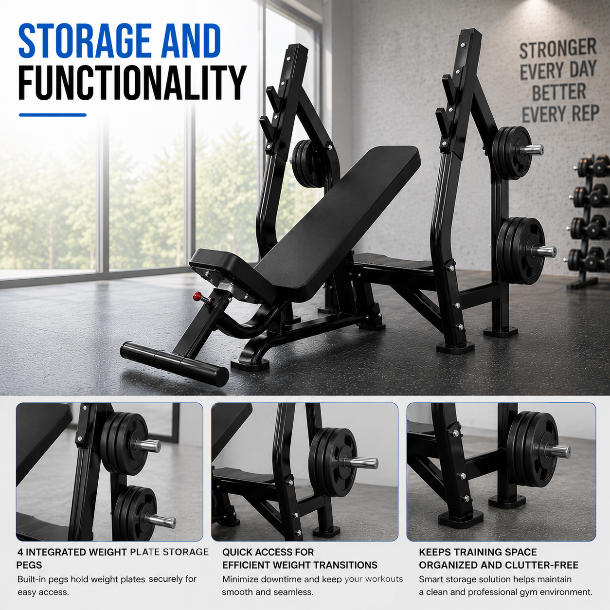 Insight Fitness Incline Olympic Bench - DR005