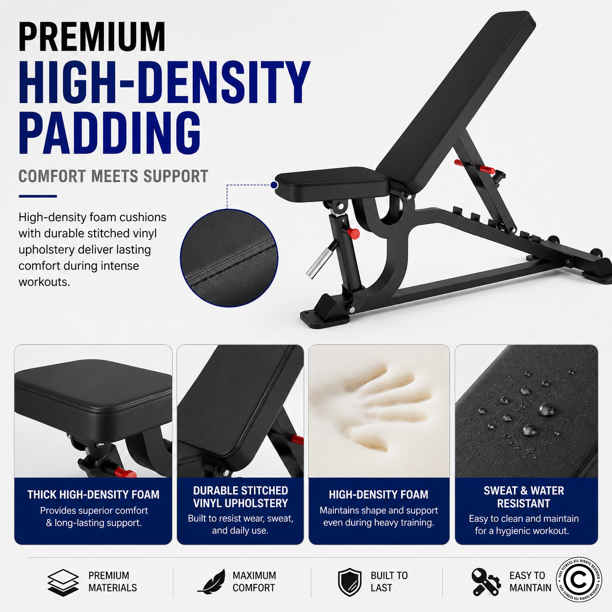 Insight Fitness Flat / Incline / Decline Bench - DH029