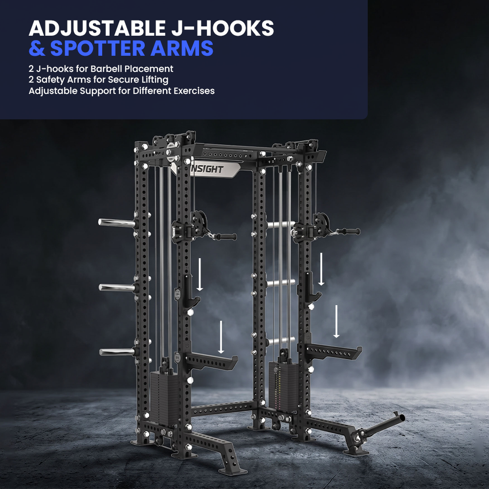 Insight Fitness Half Rack With Dual Pulley RR-HR-75-03