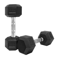 1441 Fitness Rubber Hex Dumbbells 1 Kg to 10 Kg (Sold as Pair)