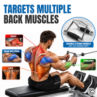 Thumbnail for 1441 Fitness - ملحق بار سحب اللات على شكل حرف دي بار مع مقابض مطاطية لسحب العضلة الظهرية العريضة للأسفل
