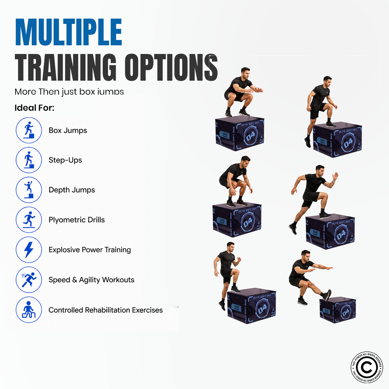 1441 Fitness 4 in 1 Adjustable Plyo Box