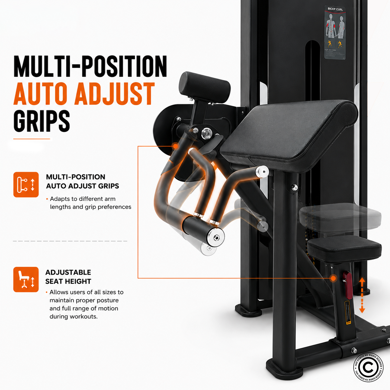 Insight Fitness SA Series Biceps Curl - SA006E