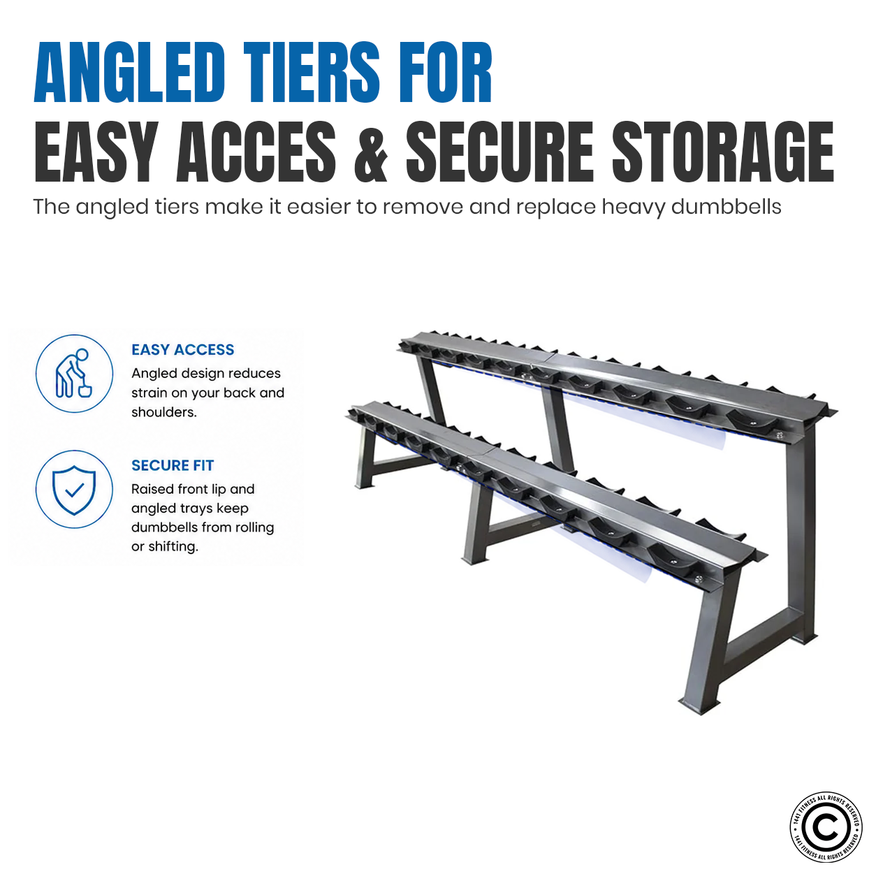 1441 Fitness 2 Tier Dumbbell Rack - 10 Pair