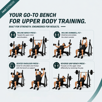 Thumbnail for Insight Fitness Incline Olympic Bench - DR005