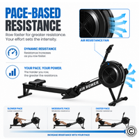 Thumbnail for 1441 Fitness Air Rowing Machine - 41FLR32