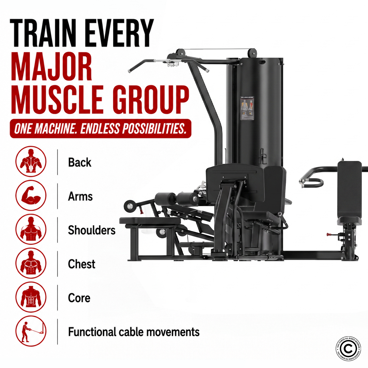 Insight Fitness 4 Station Multi Gym BS004 with Leg Press