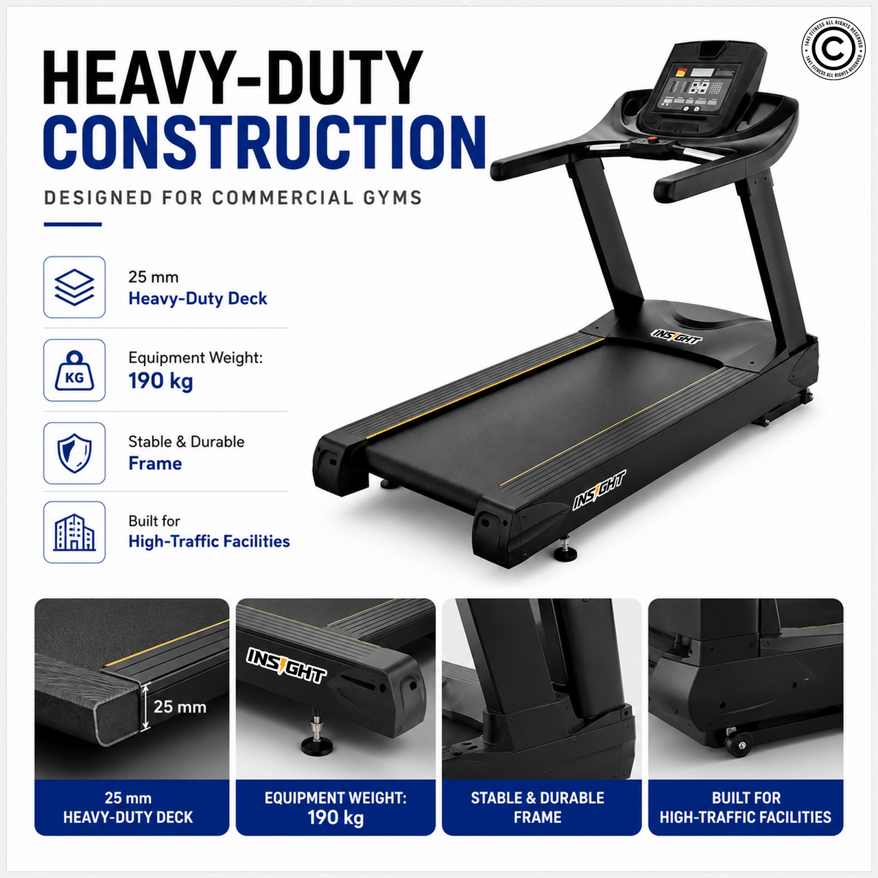 Insight Fitness Commercial Treadmill - CT 3000