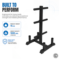 Thumbnail for 1441 Fitness Olympic Plate Tree with 4 Bar Holder1441 Fitness - شجرة الألواح الأولمبية مع حامل 4 قضبان