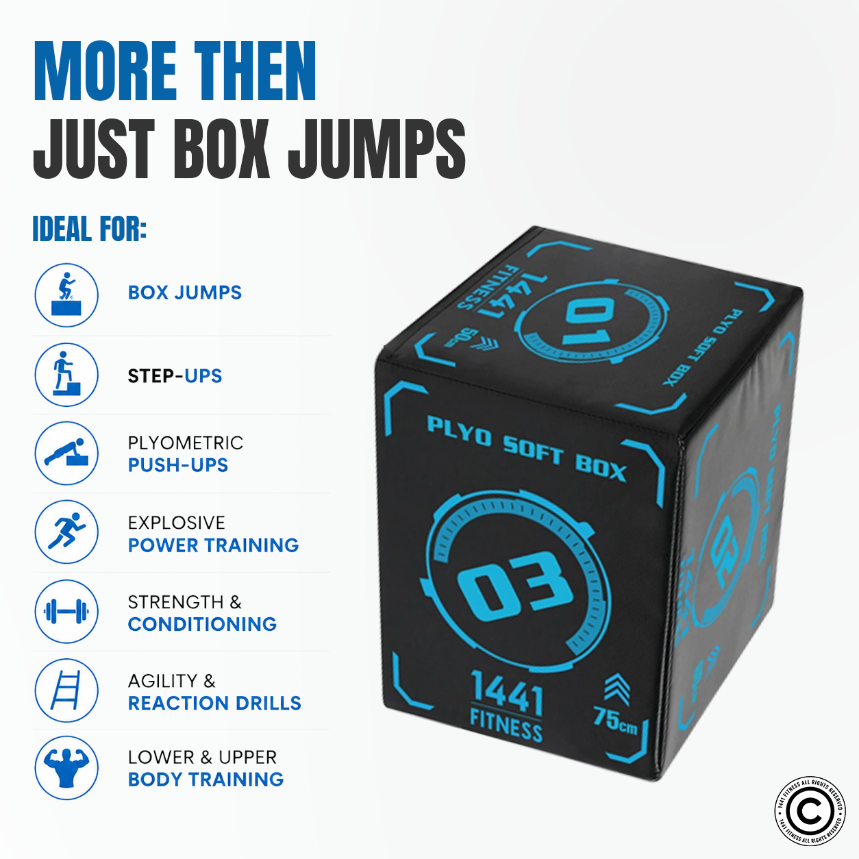1441 Fitness 3 in 1 Soft Plyo Box