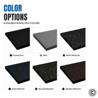 Thumbnail for 1441 Fitness Commercial Rubber Flooring for Gym 20 mm - 100 x 100 CM Speckled Red