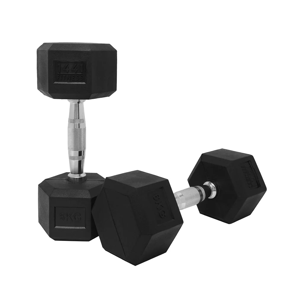 1441 Fitness Rubber Hex Dumbbells 1 Kg to 10 Kg (Sold as Pair)