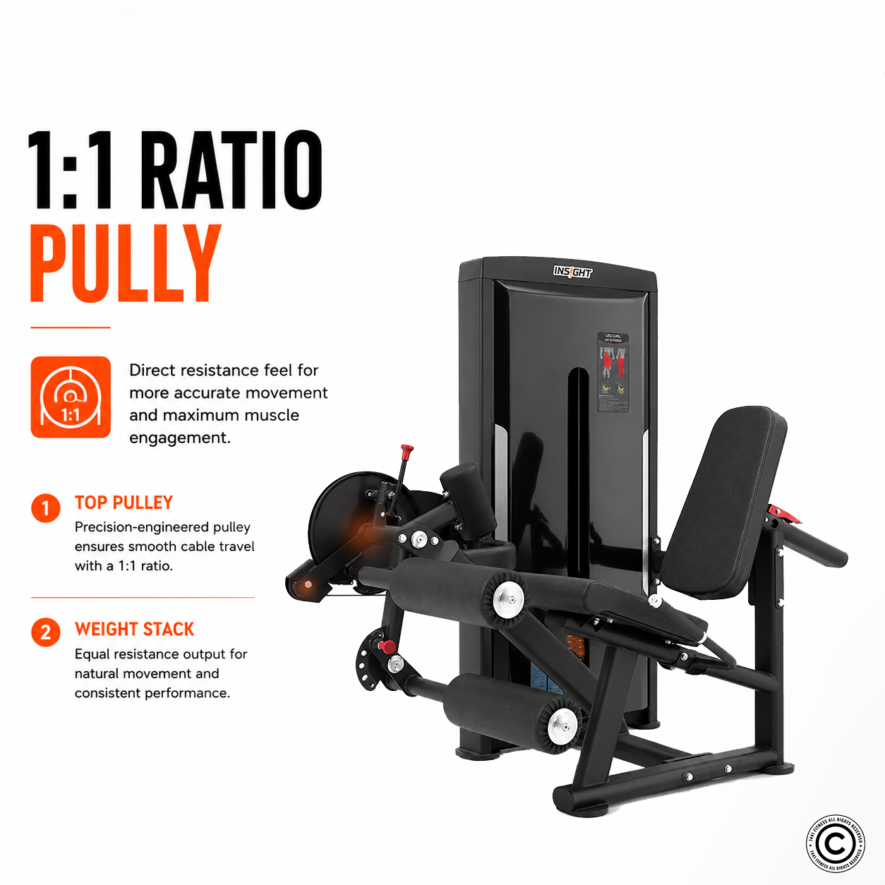 Insight Fitness Leg Curl & Leg Extension - SA025