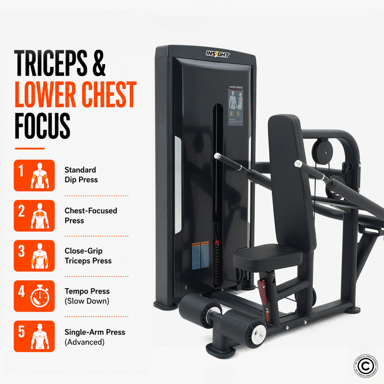 Insight Fitness SA Series Triceps Press - SA007D