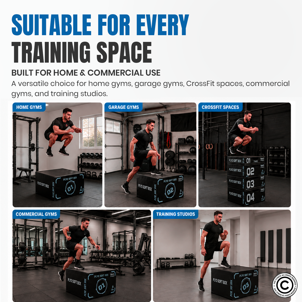 1441 Fitness 4 in 1 Adjustable Plyo Box