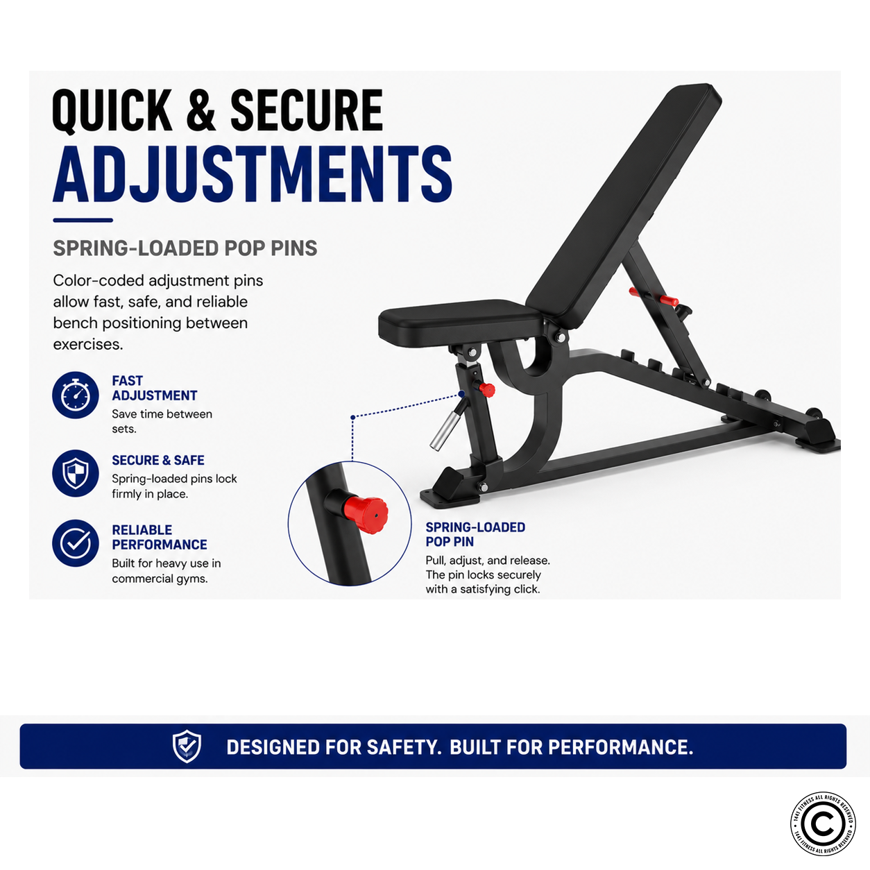 Insight Fitness Flat / Incline / Decline Bench - DH029