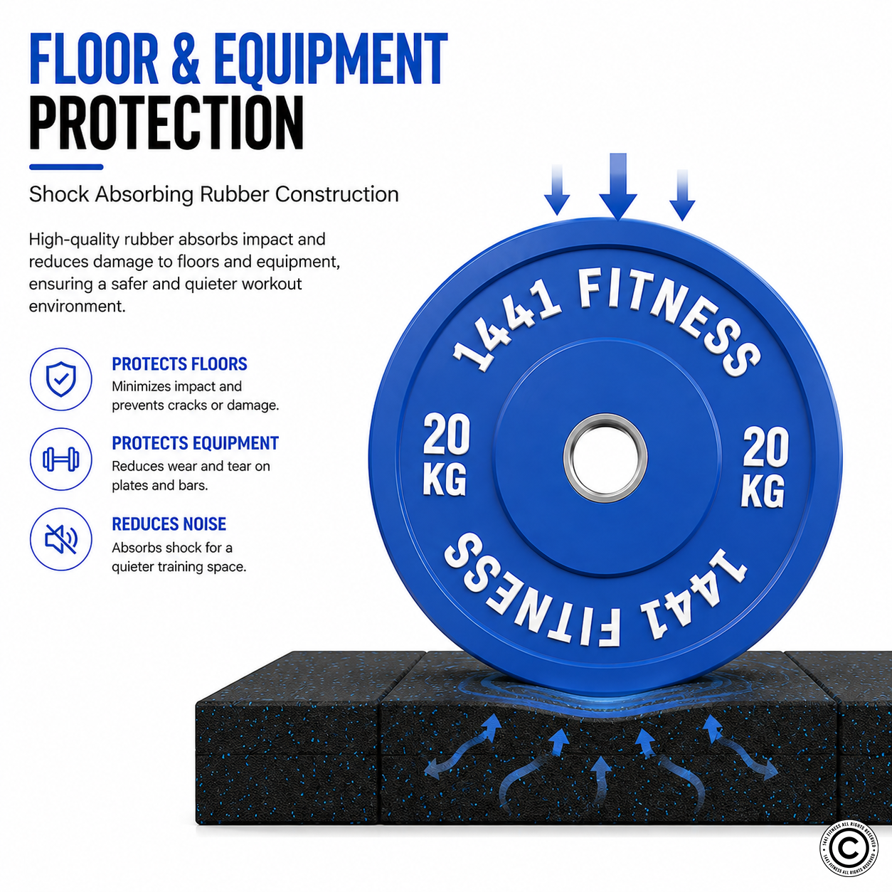 1441 Fitness Color Bumper Plate - 5 KG to 25 KG