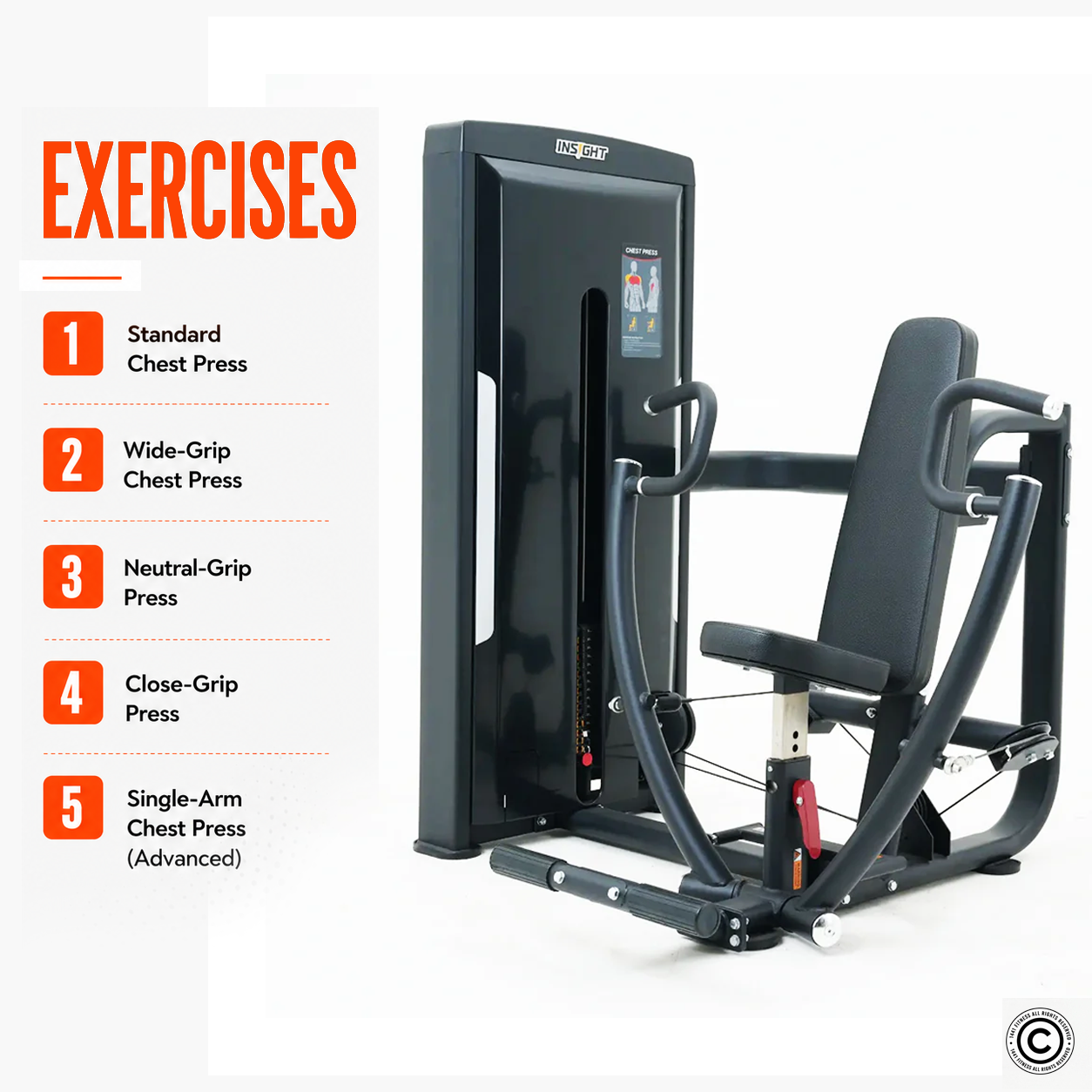 Insight Fitness Seated Chest Press - SA035