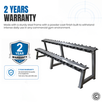 Thumbnail for 1441 Fitness 2 Tier Dumbbell Rack - 10 Pair