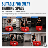 Thumbnail for 1441 Fitness 4-in-1 Multi Color Adjustable Soft Plyo Box