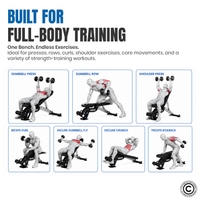 Thumbnail for 1441 Fitness Adjustable Bench FID - A8007