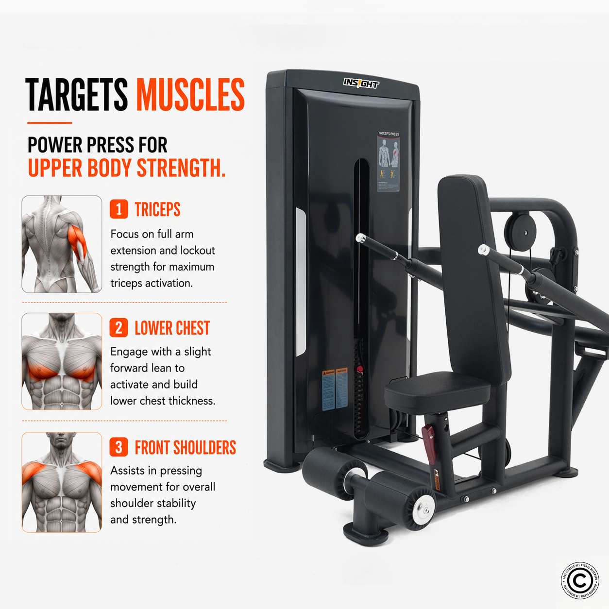 Insight Fitness SA Series Triceps Press - SA007D