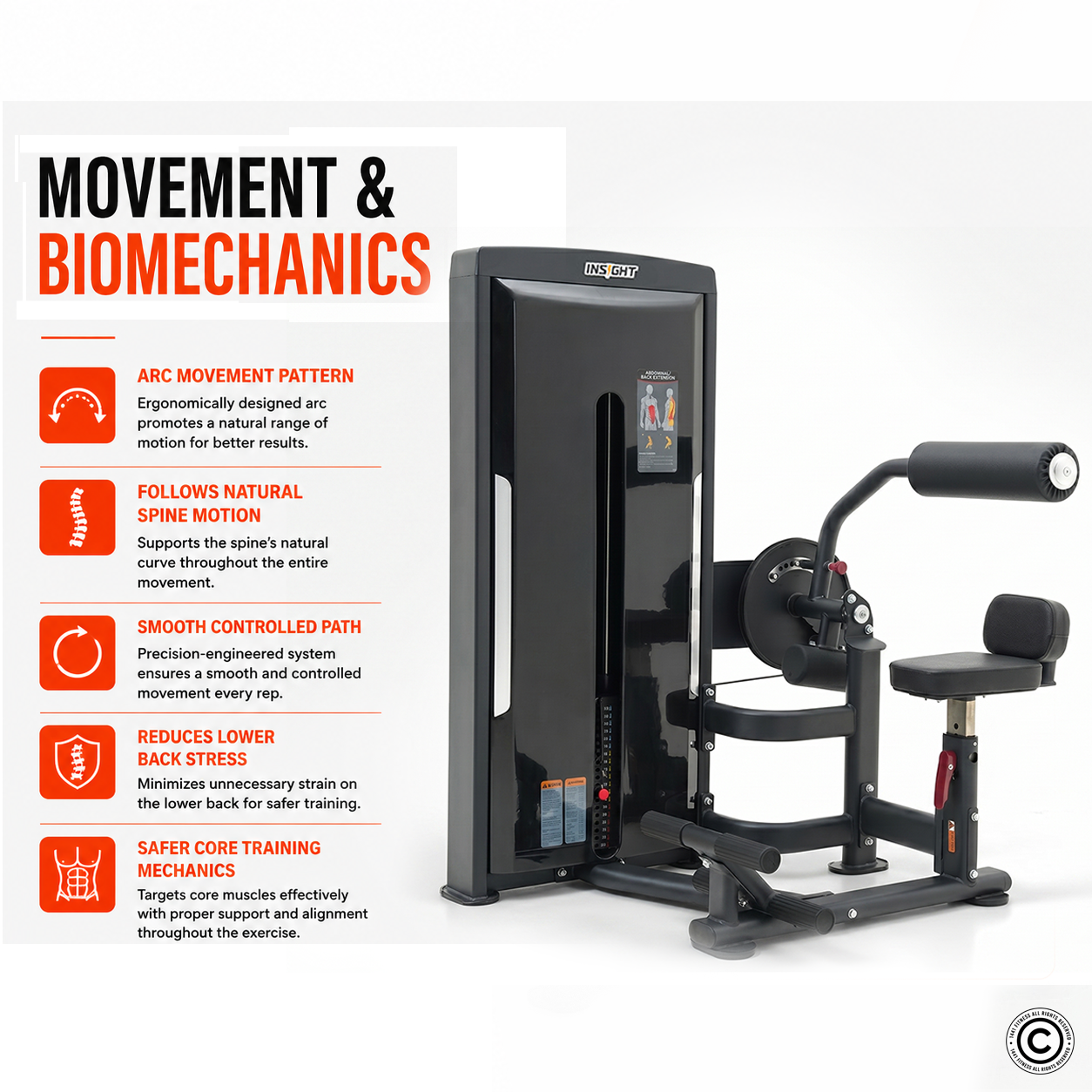 Insight Fitness SA Series Abdominal Back Extension - SA009D