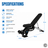 Thumbnail for 1441 Fitness Adjustable Bench FID - A8007
