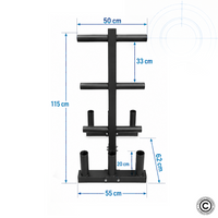Thumbnail for 1441 Fitness Commercial Plate Rack with Six Bar Holder