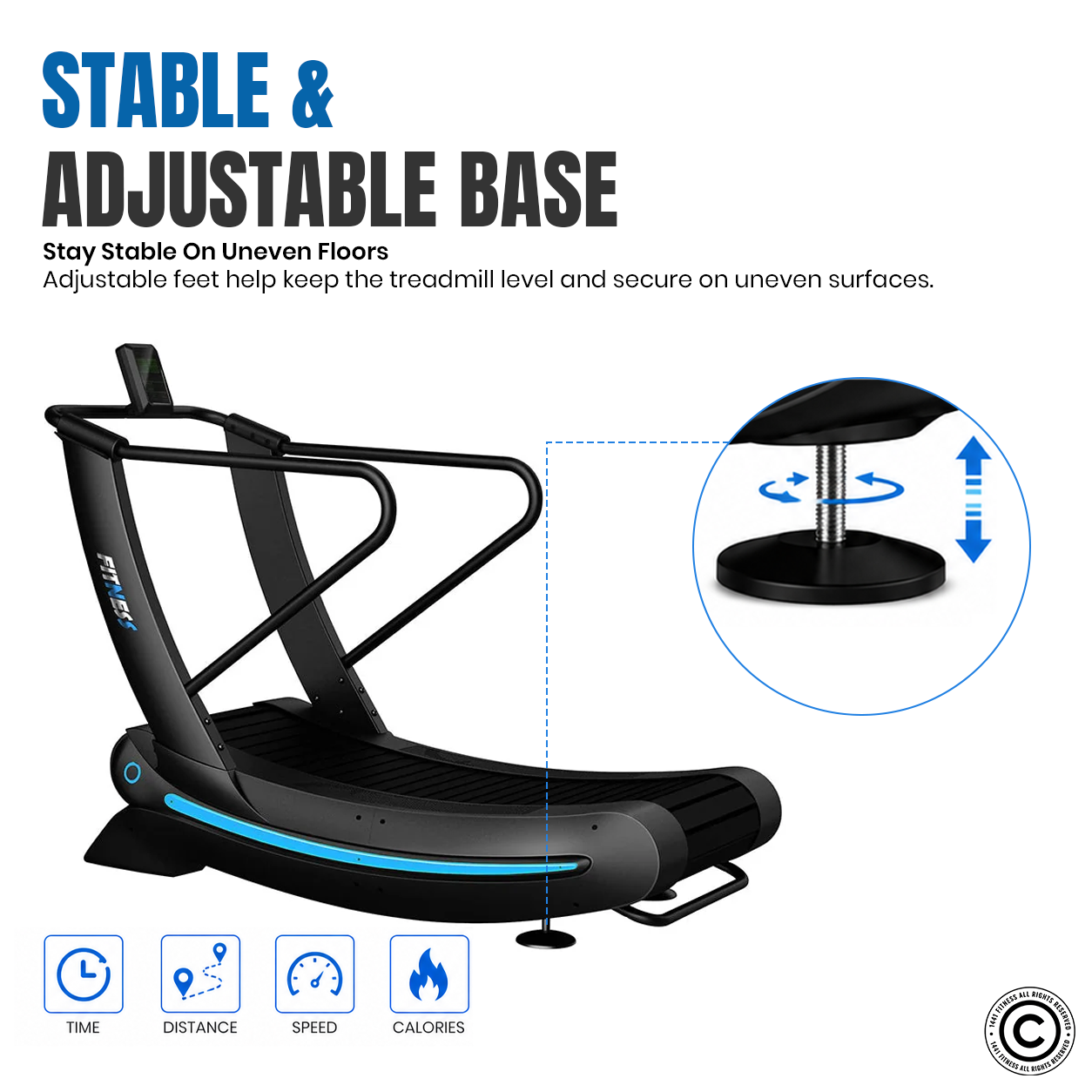 1441 Fitness Curved Treadmill - 41FLC90