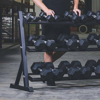 Thumbnail for Hex Dumbbells Set - 2.5 Kg to 25 Kg Set with 3 Tier Rack - Bundle Offer