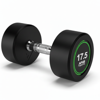Thumbnail for Apus Commercial Rubber Round Dumbbells 17.5kg