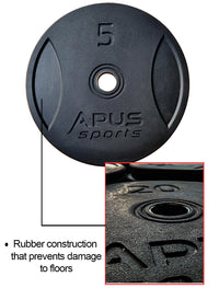 Thumbnail for Apus Premium Olympic Bumper Plates 5 KG - 20 KG (Sold as Per Piece) with 1 Year Warranty