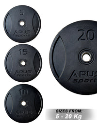 Thumbnail for Apus Premium Olympic Bumper Plates 5 KG - 20 KG (Sold as Per Piece) with 1 Year Warranty