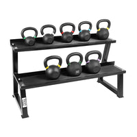 Thumbnail for Powder Coated Kettlebell 6 Kg to 20 Kg with 2 Tier Rack - Bundle Offer
