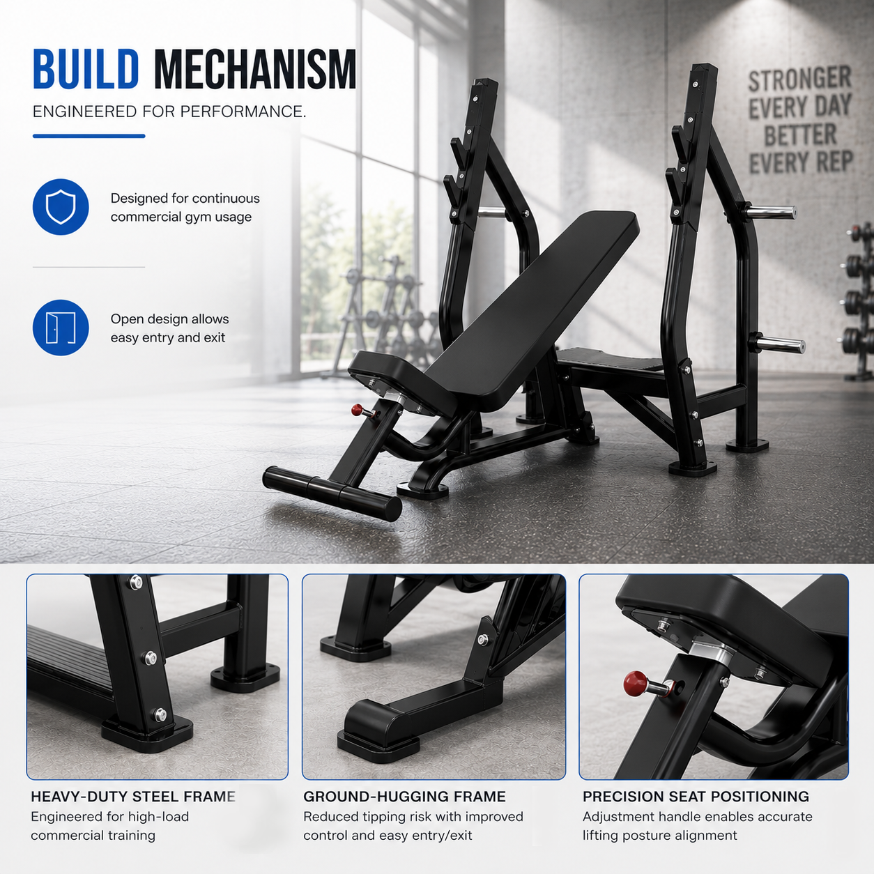 Insight Fitness Incline Olympic Bench - DR005