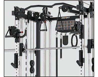 Insight Fitness Multi Function Smith Machine C5 with Rubber Flooring, PU Black Bumper Plates & A8007 Bench - Bundle Offer - C5