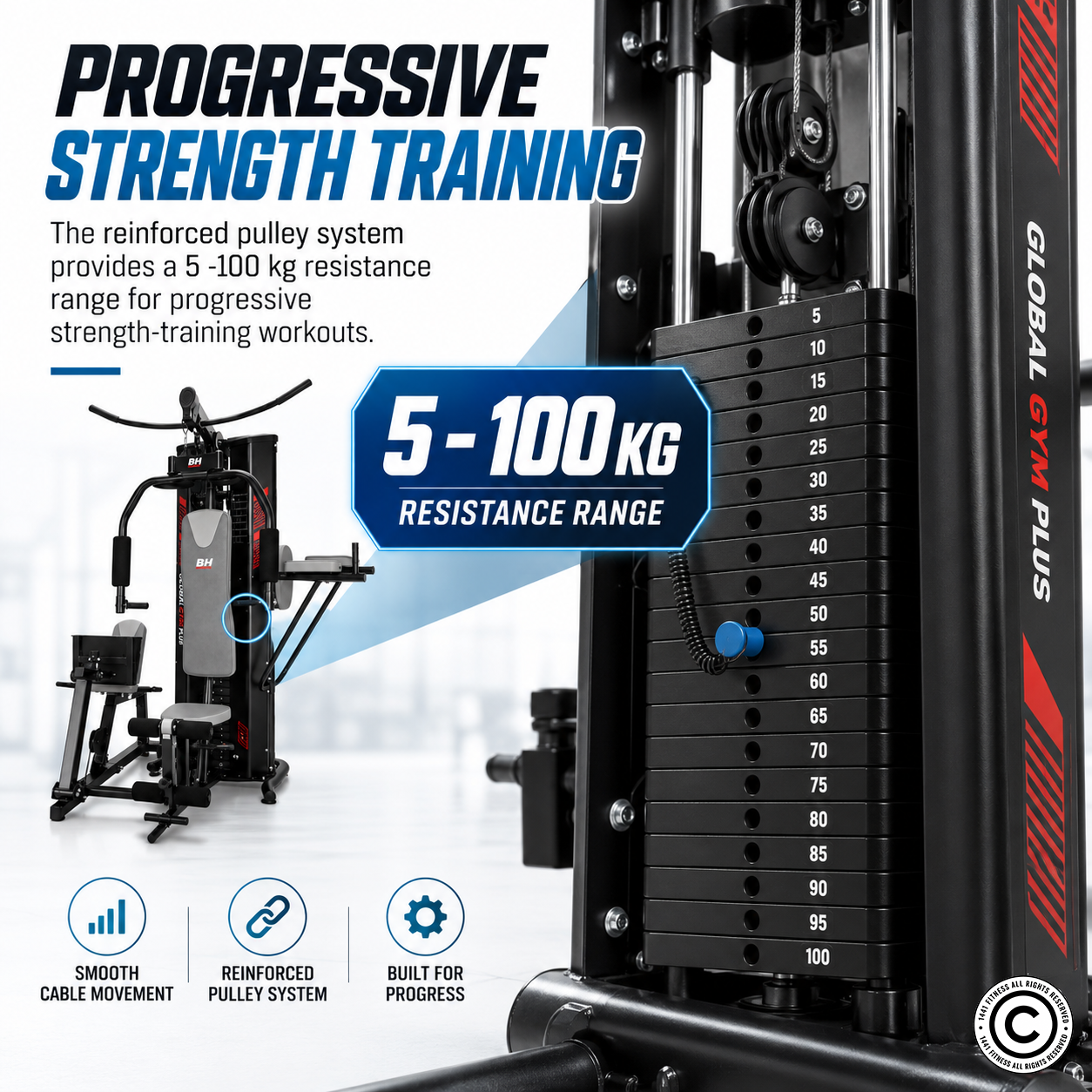 BH Fitness Multi-Station Home Gym with Leg Press G152B