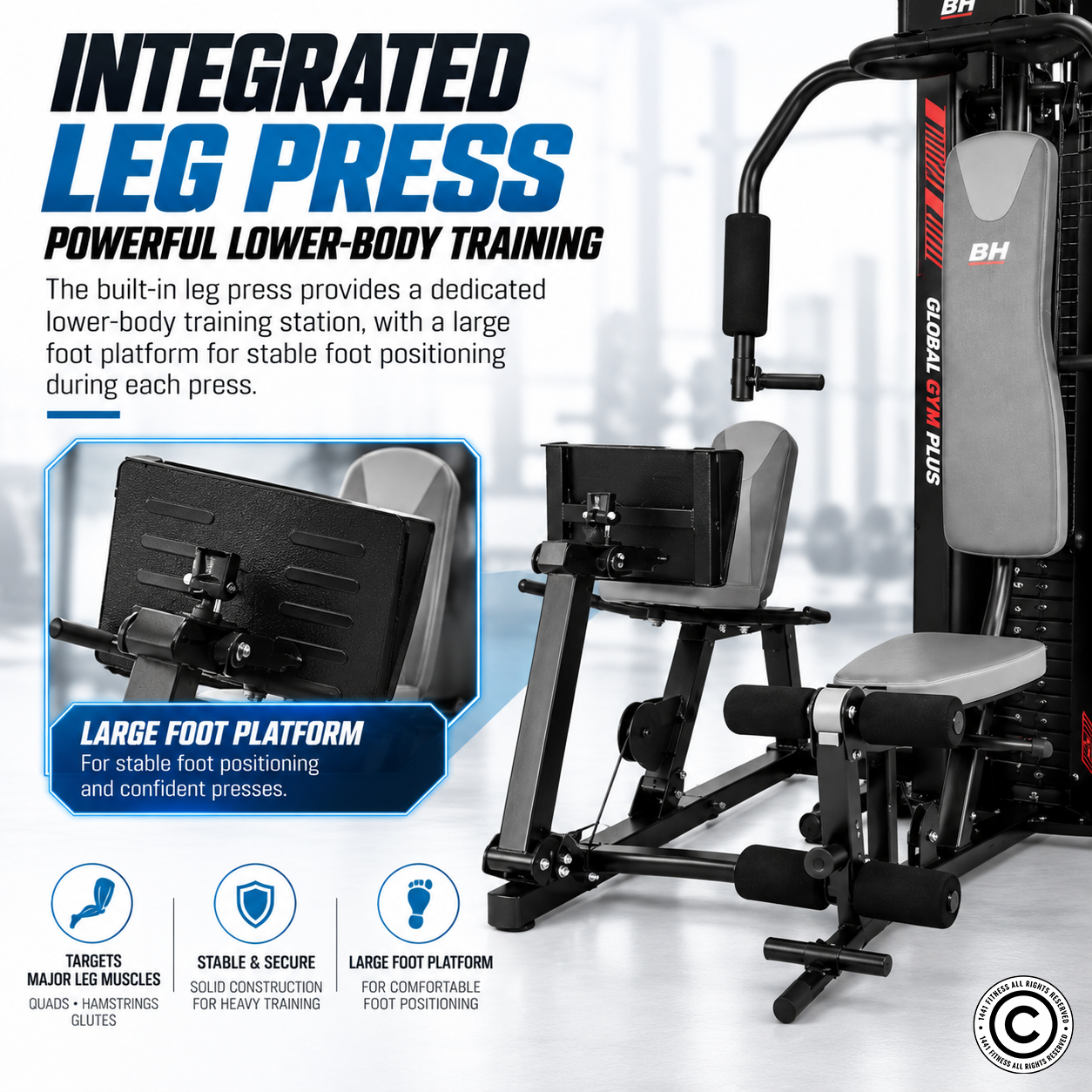 BH Fitness Multi-Station Home Gym with Leg Press G152B