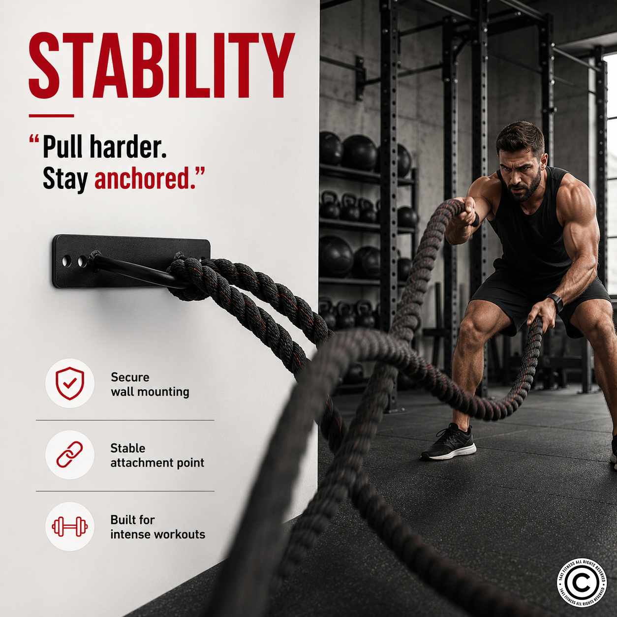1441 Fitness Battle Rope Anchor Hook