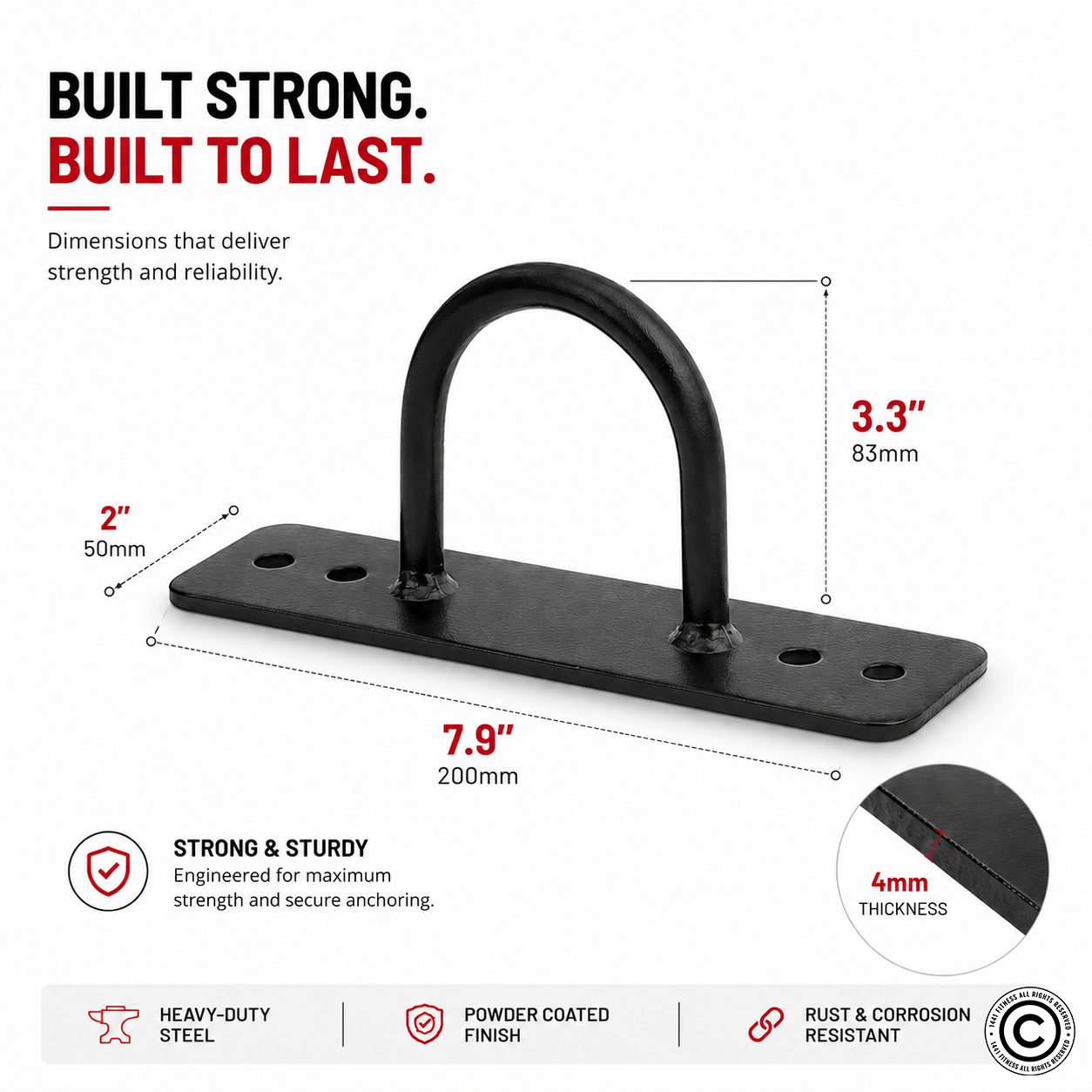 1441 Fitness Battle Rope Anchor Hook
