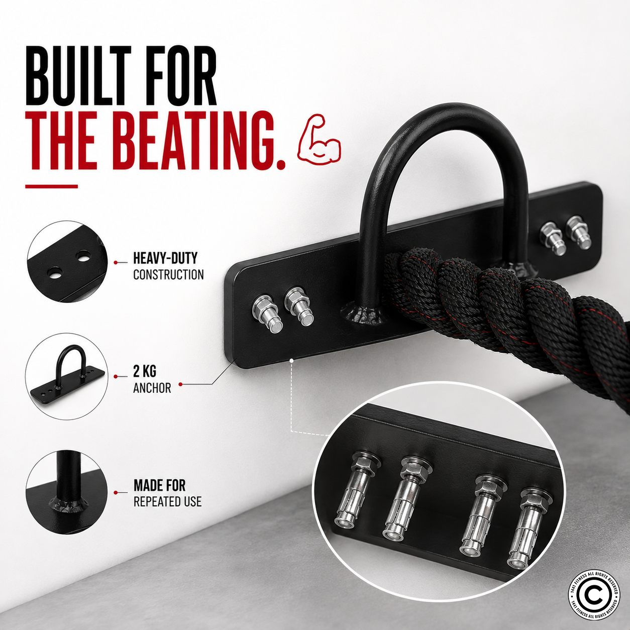 1441 Fitness Battle Rope Anchor Hook