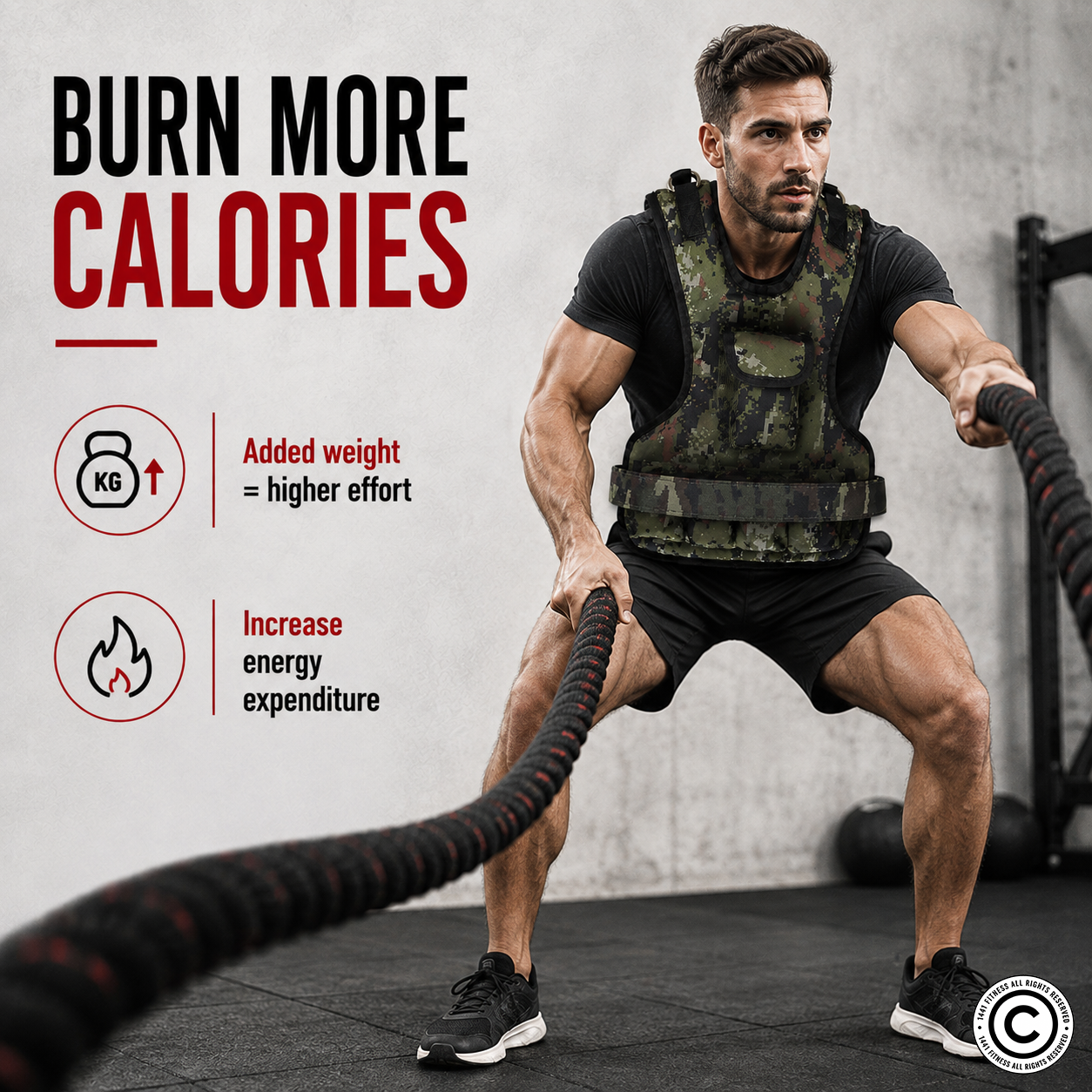 1441 Fitness Adjustable Weight Vest 10 Kg - 20 KG