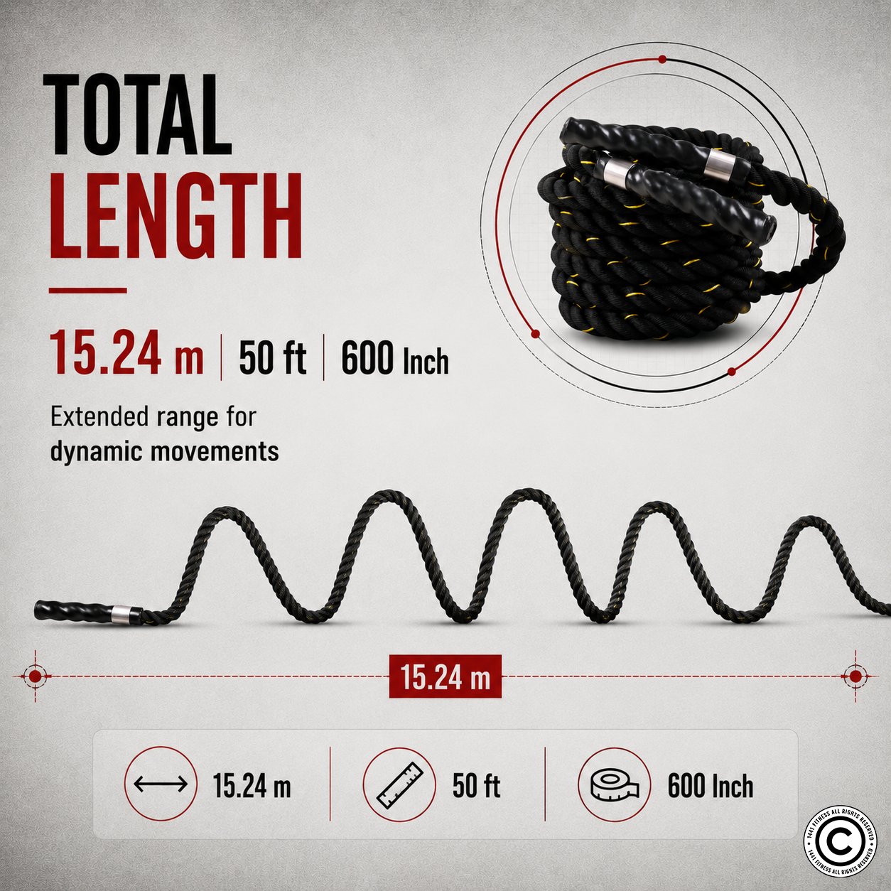 1441 Fitness Premium Battle Rope