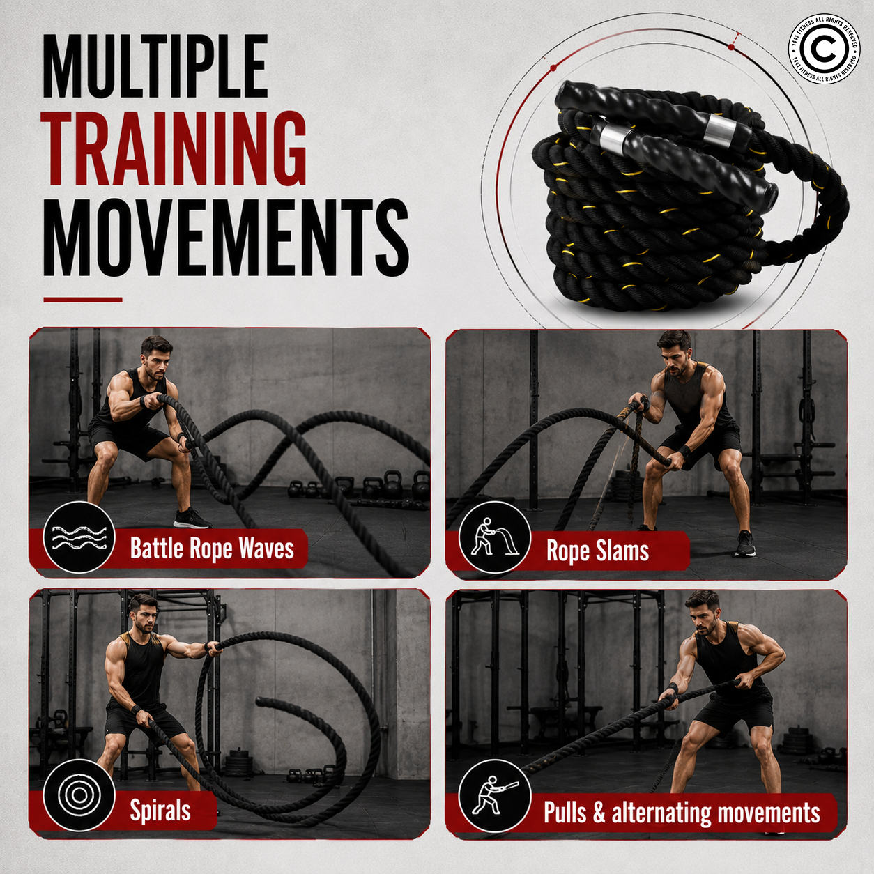 1441 Fitness Premium Battle Rope