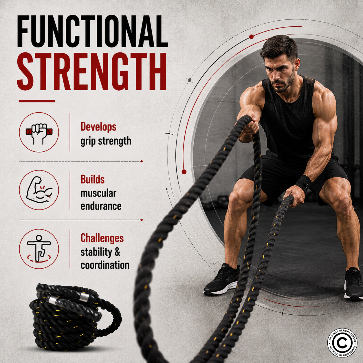 1441 Fitness Premium Battle Rope