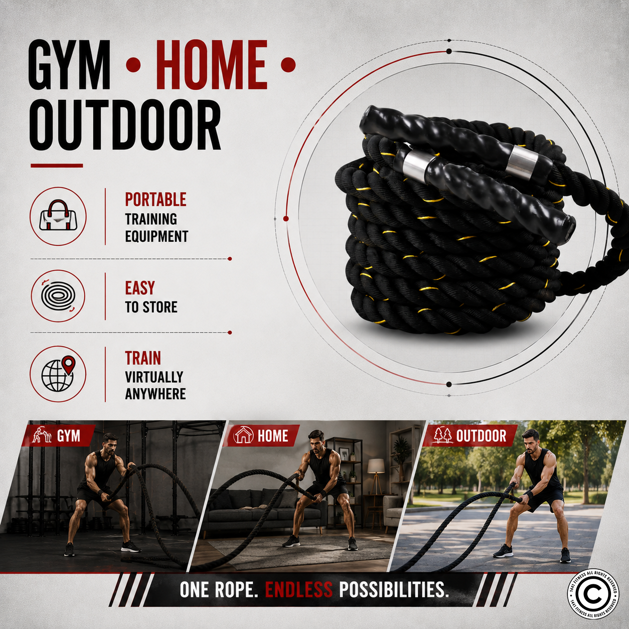 1441 Fitness Premium Battle Rope