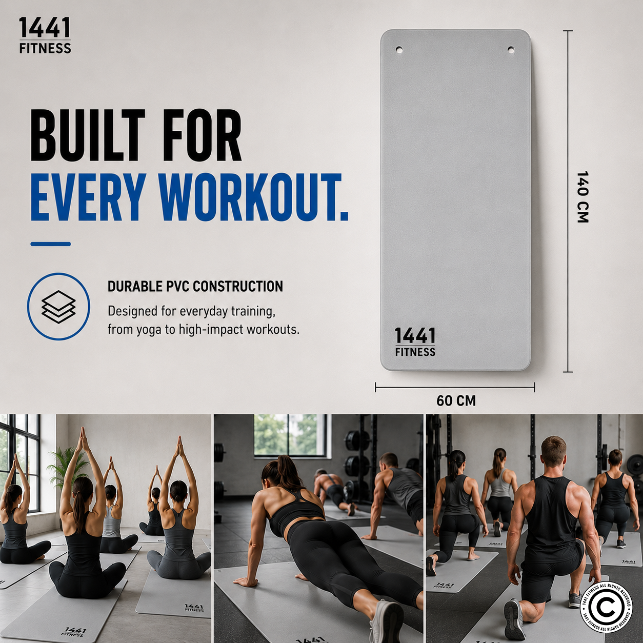 1441 Fitness Yoga Mat with Grommets