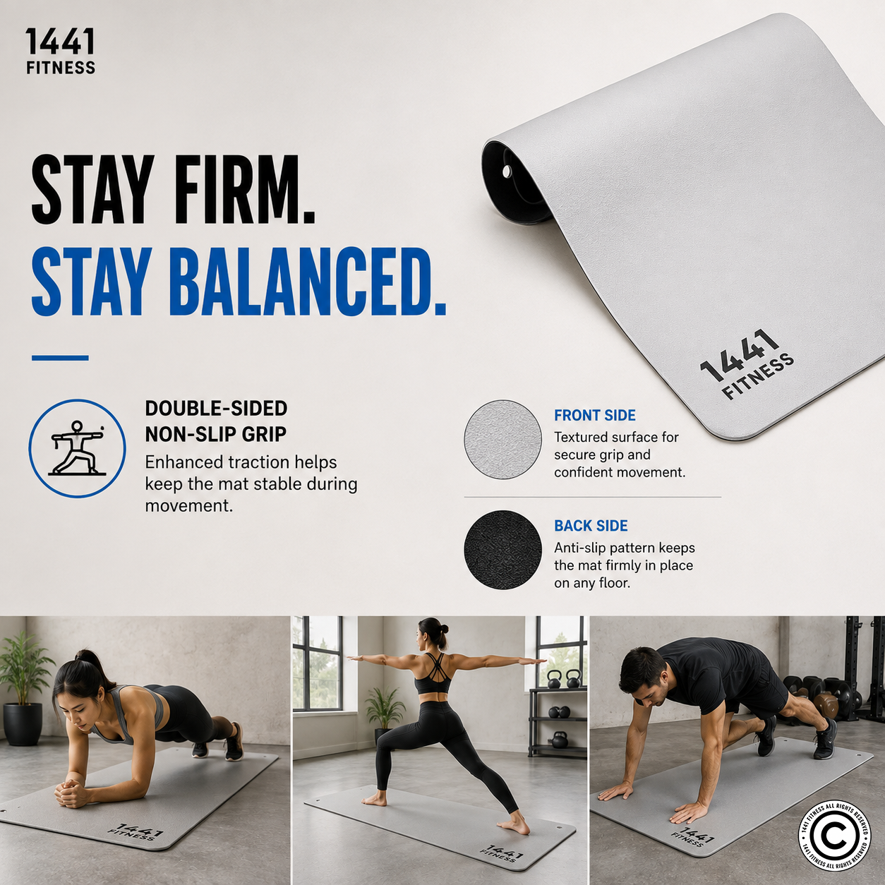 1441 Fitness Yoga Mat with Grommets
